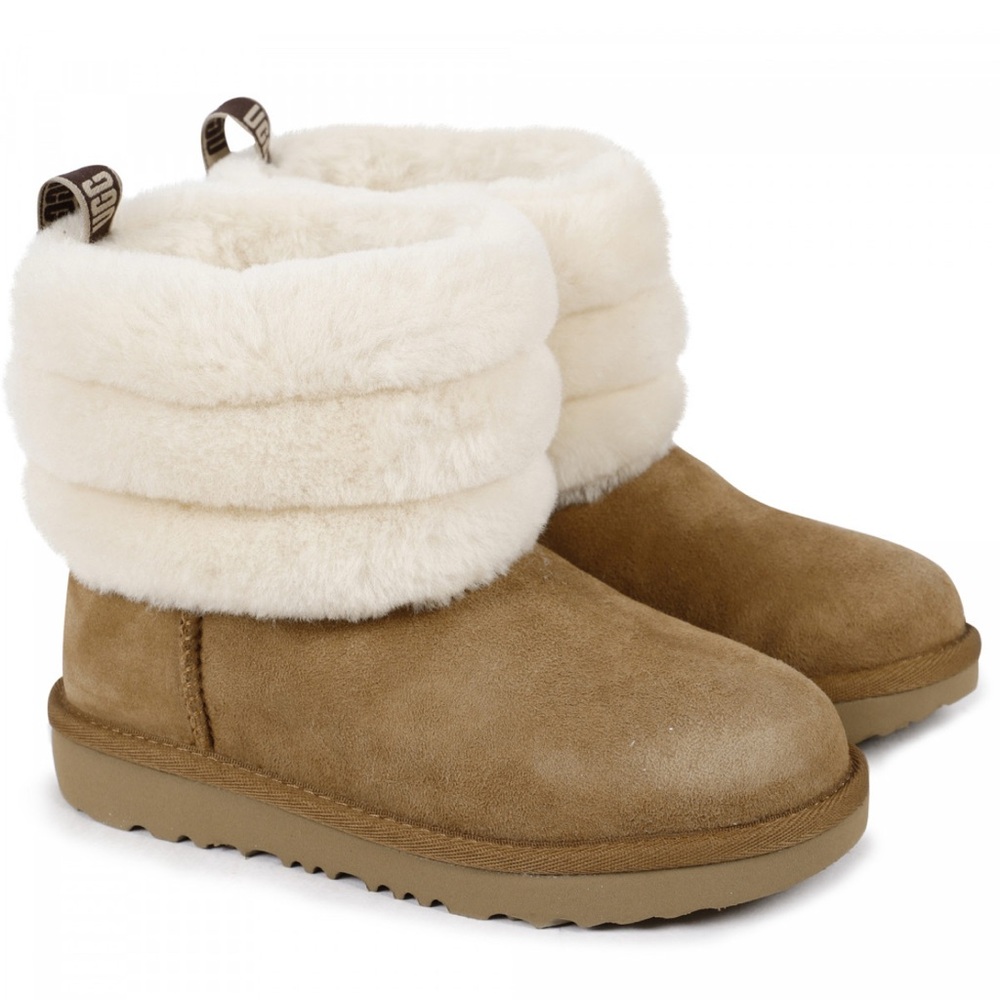 UGG Tan and Cream Sheepskin Boots